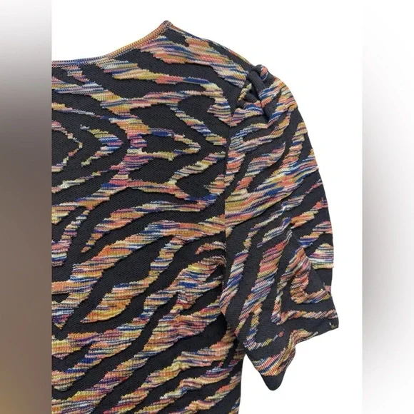 Free People Take Me Out printed Bodycon tiger print neon striped - Picture 6 of 9